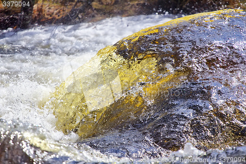 Image of closeup of  rapid waters of  river strong