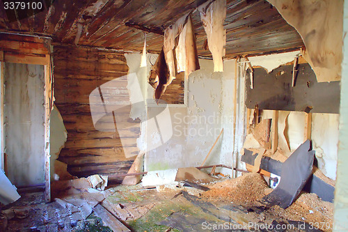 Image of destroyed house room ruins