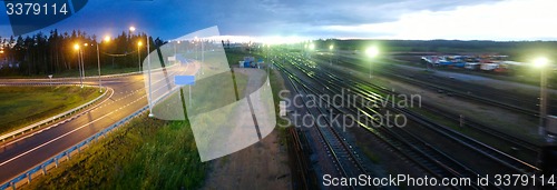 Image of Panorama railroad highway