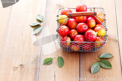 Image of basket of plums