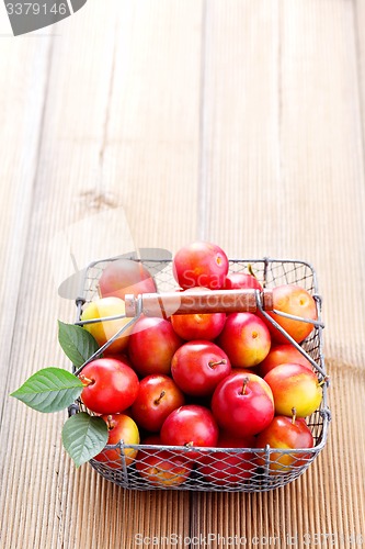 Image of basket of plums