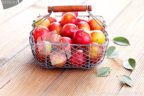 Image of basket of plums