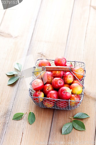 Image of basket of plums