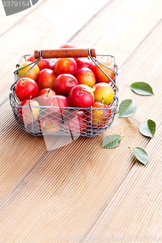 Image of basket of plums