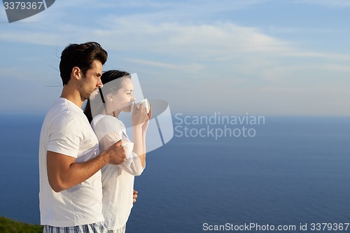 Image of happy young romantic couple have fun and  relax at home