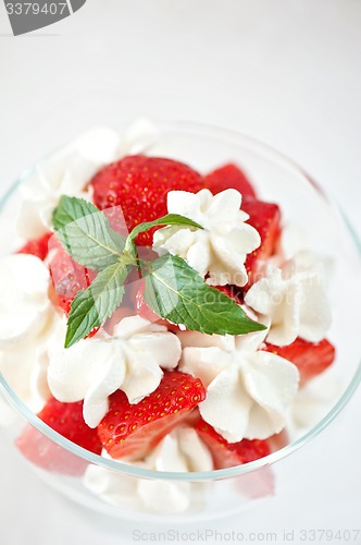 Image of strawberry with cream