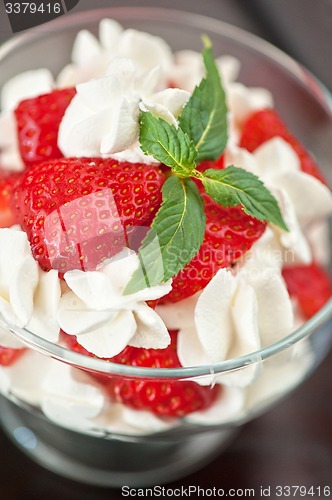 Image of strawberry with cream