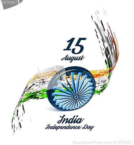 Image of Indian Independence Day vector background 