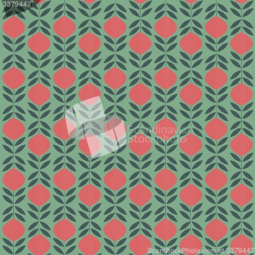 Image of Geometric background with flowers