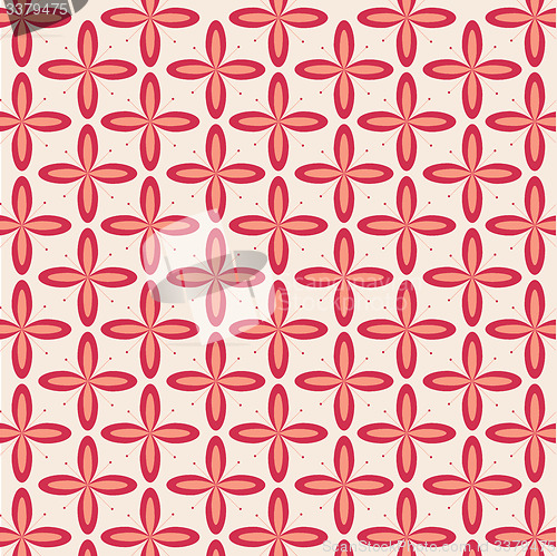 Image of Geometric background with flowers