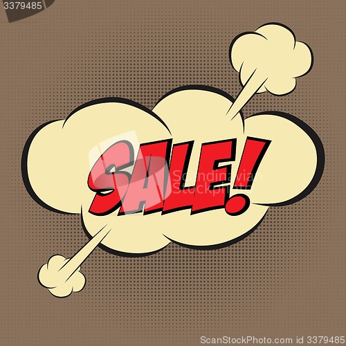 Image of Speech Bubble in Pop-Art Style, with message \" SALE\"
