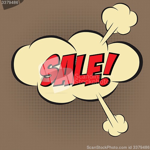 Image of Speech Bubble in Pop-Art Style, with message \" SALE\"