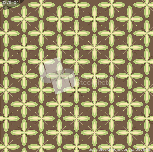 Image of Geometric background with flowers
