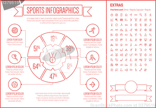 Image of Sports Line Design Infographic Template