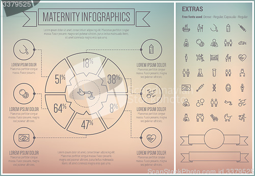 Image of Maternity Line Design Infographic Template