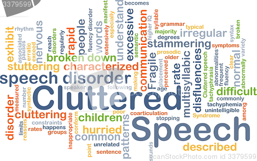 Image of Cluttered speech background concept