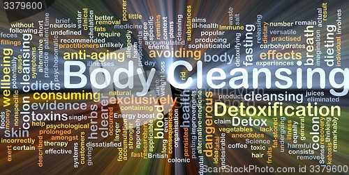 Image of Body cleansing background concept glowing