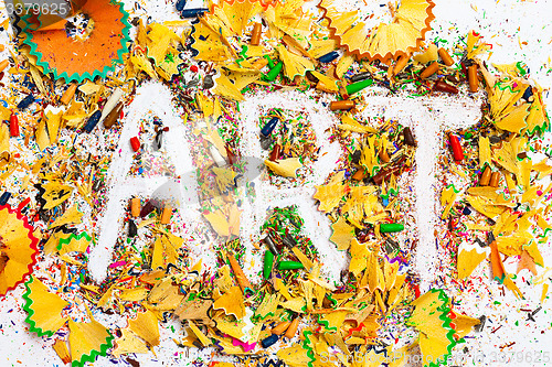 Image of ART word on the background