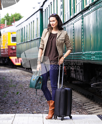 Image of travel portrait of a pretty businesswoman on rest