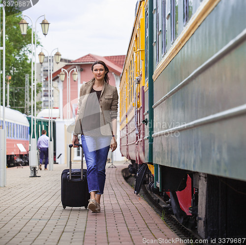 Image of beautiful woman in travel