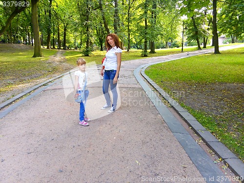 Image of Daughter and mother in the park