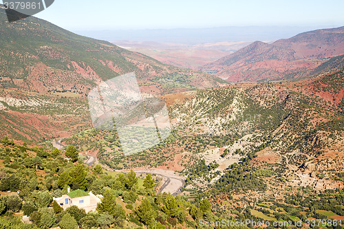 Image of dades valley in atlas street