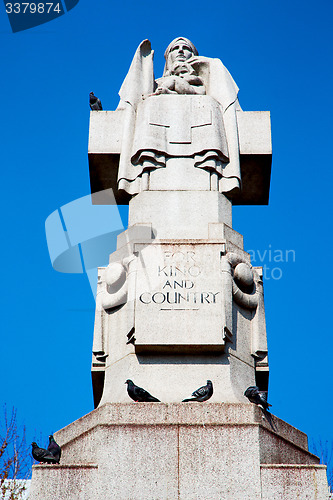 Image of england  historic   marble and statue in  city of london 