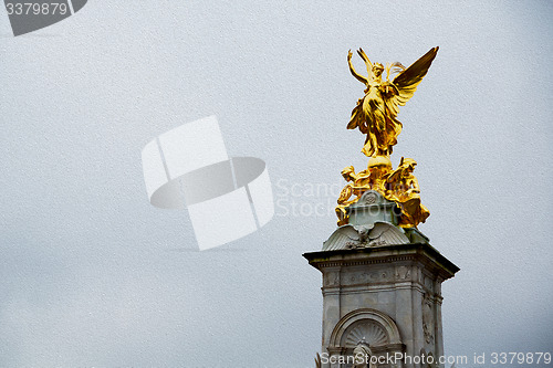 Image of england  historic   marble and statue in old city of london 