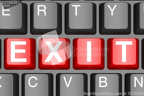 Image of Exit button on modern computer keyboard