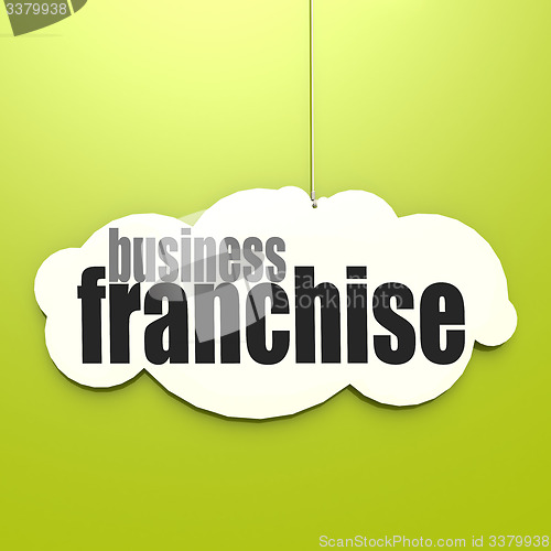 Image of White cloud with franchise business