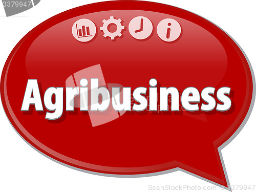 Image of Agribusiness Business term speech bubble illustration