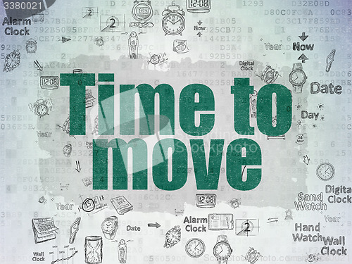 Image of Timeline concept: Time to Move on Digital Paper background