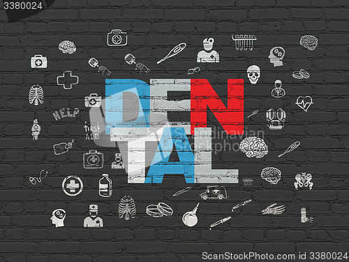 Image of Medicine concept: Dental on wall background