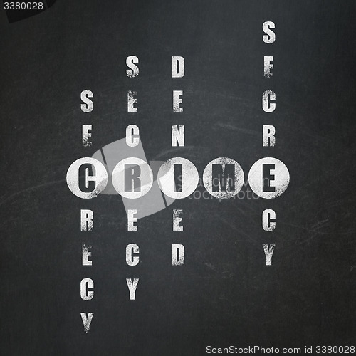 Image of Privacy concept: word Crime in solving Crossword Puzzle