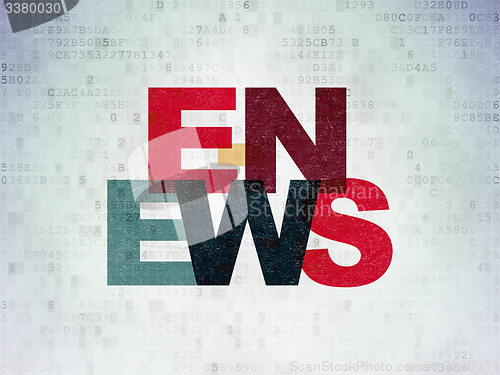 Image of News concept: E-news on Digital Paper background