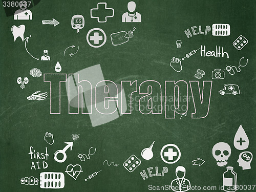 Image of Healthcare concept: Therapy on School Board background