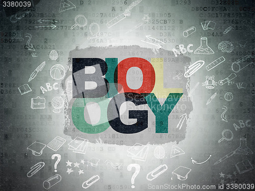 Image of Learning concept: Biology on Digital Paper background