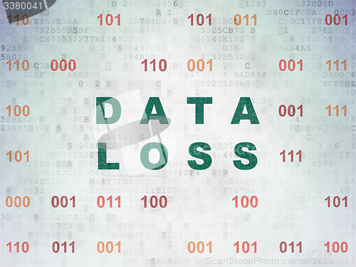 Image of Information concept: Data Loss on Digital Paper background