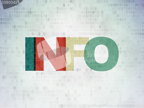 Image of Information concept: Info on Digital Paper background