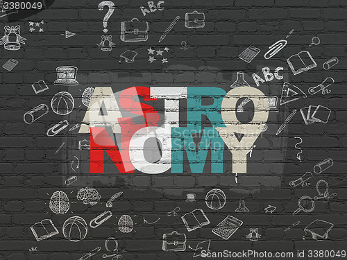 Image of Studying concept: Astronomy on wall background