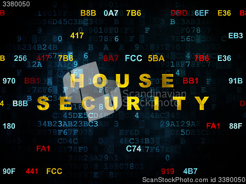 Image of Safety concept: House Security on Digital background