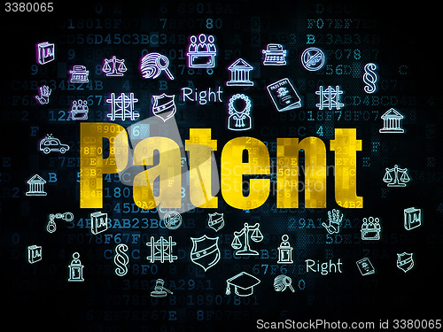 Image of Law concept: Patent on Digital background