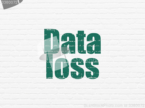 Image of Information concept: Data Loss on wall background