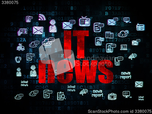 Image of News concept: IT News on Digital background