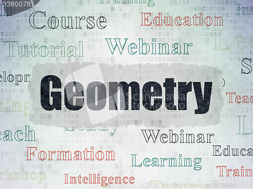 Image of Learning concept: Geometry on Digital Paper background