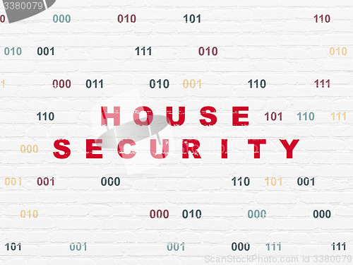 Image of Protection concept: House Security on wall background