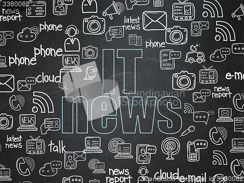 Image of News concept: IT News on School Board background