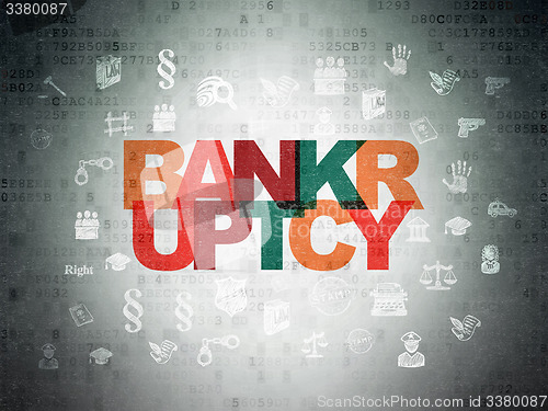 Image of Law concept: Bankruptcy on Digital Paper background