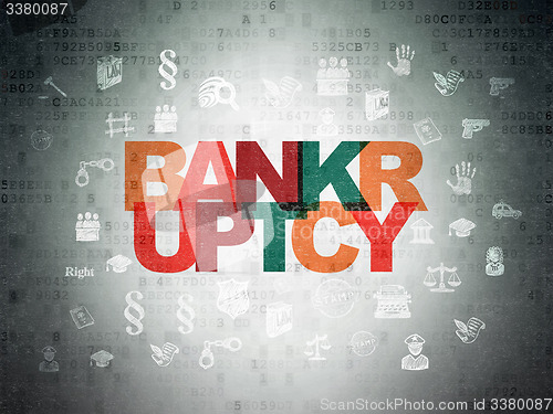 Image of Law concept: Bankruptcy on Digital Paper background