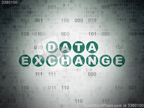 Image of Information concept: Data Exchange on Digital Paper background